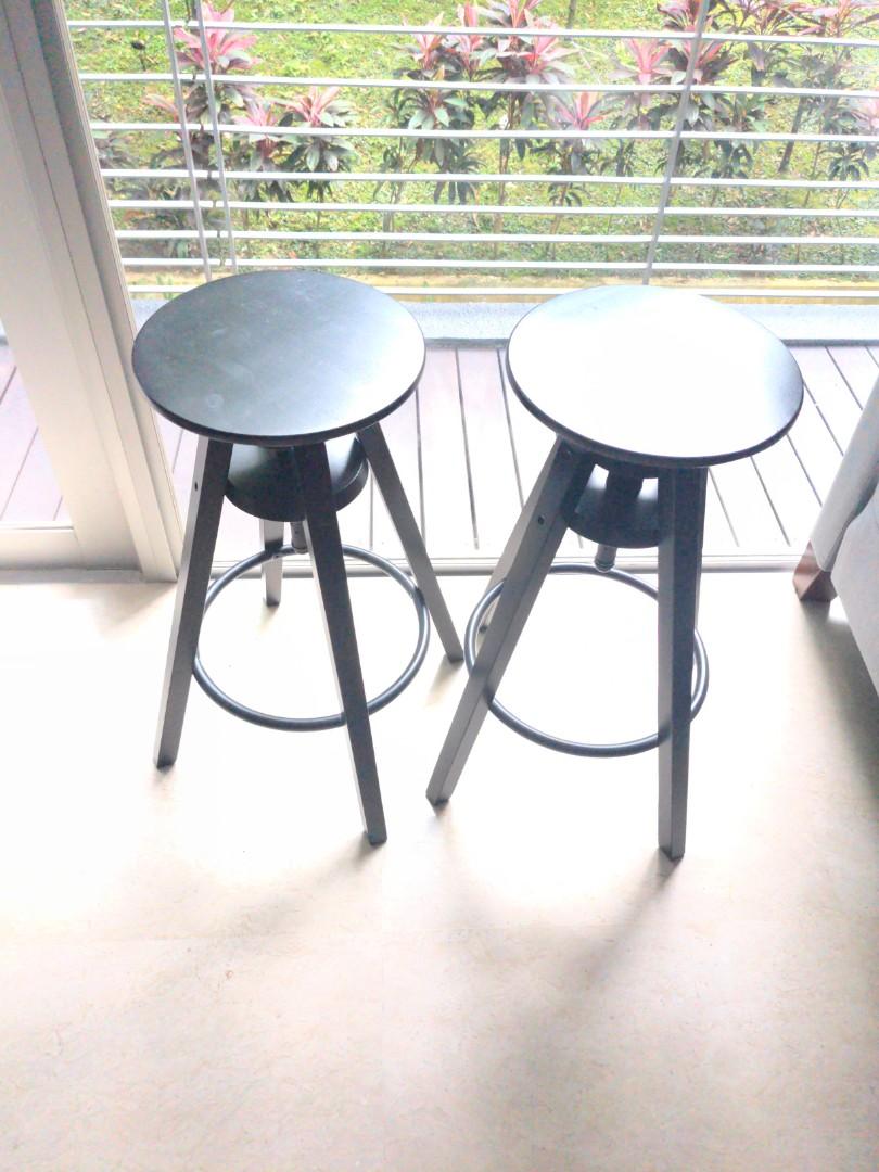 2 x IKEA Breakfast Bar Stool, Furniture & Home Living, Furniture