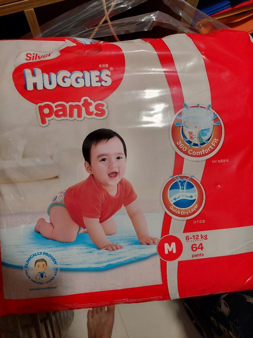 3x Huggies diaper pant M size 612kg, Babies & Kids, Bathing & Changing