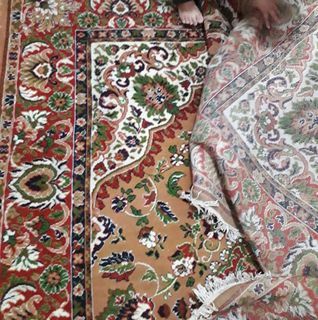 FOR SALE OR FOR SWAP (Swap for Bike or Laptop) Decluttering 9x13ftVintagecarpet turkish or persian handknottedsilk open for trade in
