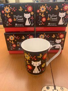 貓圖案幼骨瓷茶杯 Ashdene cat tea cups x 4