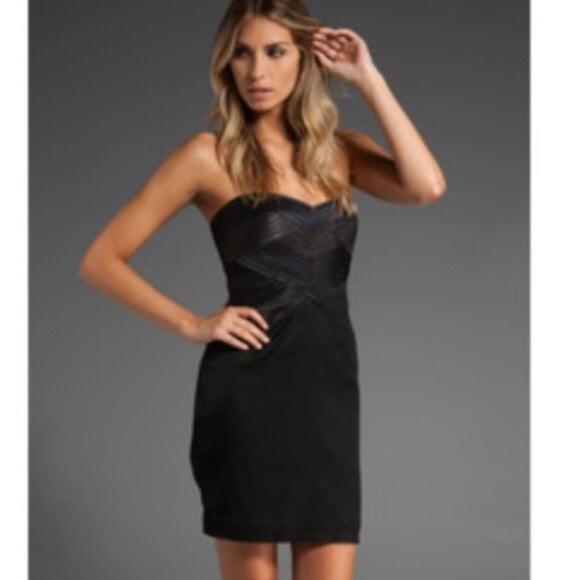 BCBG MaxAzria Strapless Smoke Comb Dress Size 0