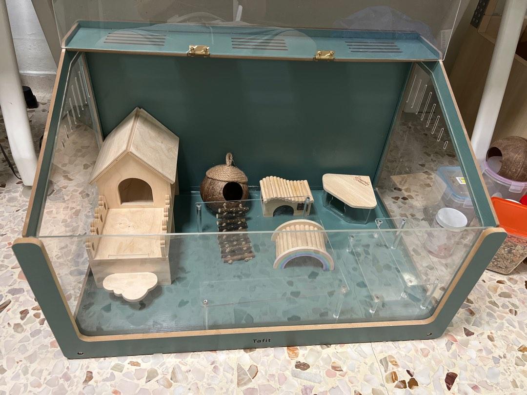 Acrylic Hamster Cage 80cm (Tafit) with accessories, Pet Supplies, Homes