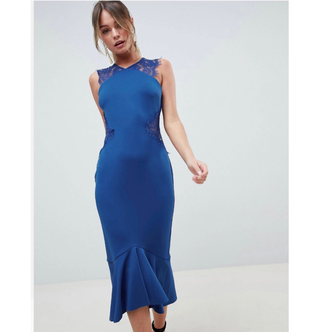 ASOS wedding party dress in blue