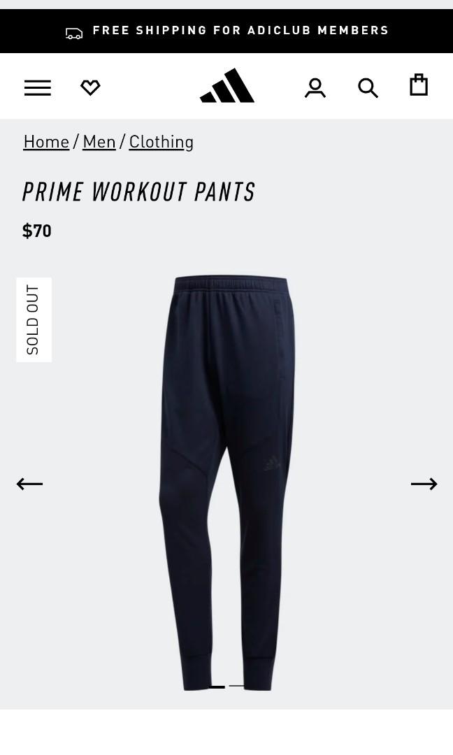 Adidas workout pant prime cheap