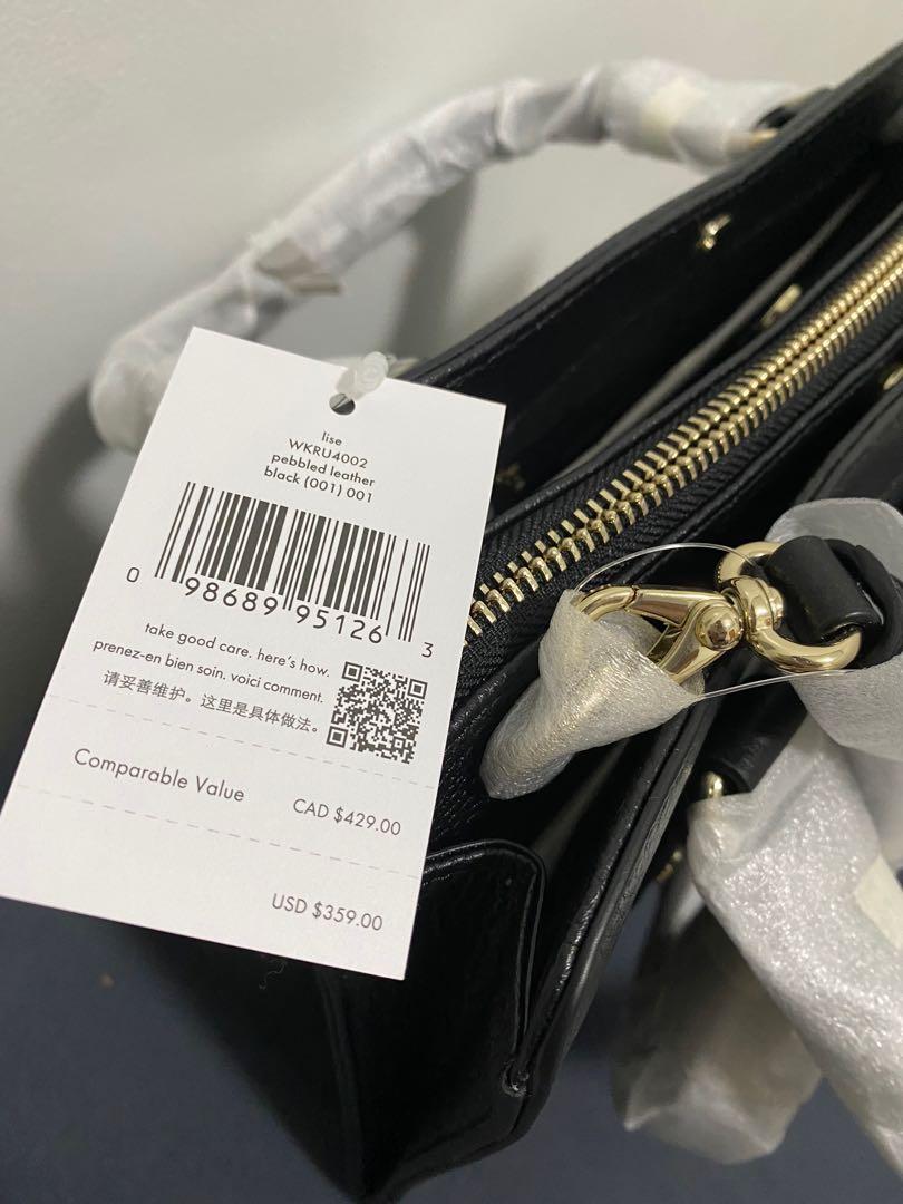 authentic kate spade tag inside bag