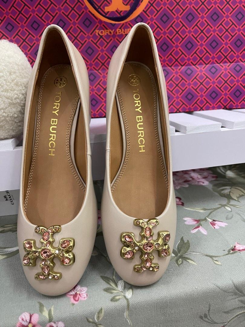 Authentic Tory Burch 433218 pump c multi i logo shoes