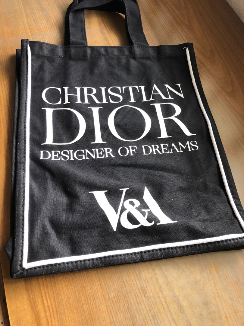Dior V&A museum limited novelty tote bag ivory