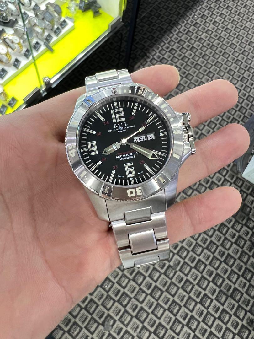 BALL ENGINEER HYDROCARBON SPACEMASTER SWISS MADE AUTOMATIC DIVERS 333M DM2036a