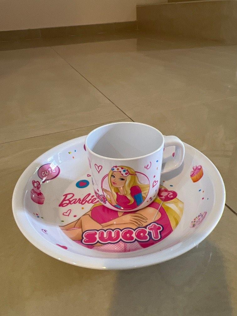Barbie plate shop and cup set