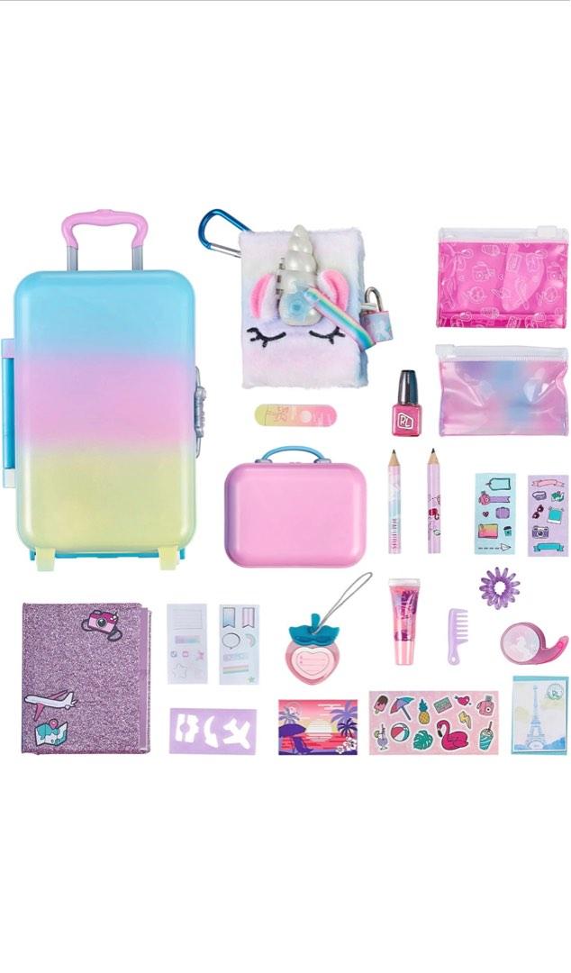 REAL LITTLES Unicorn Travel Pack with Toy Suitcase, Carry Bag,  Unicorn Journal and 15 Surprise Toy Accessories Inside -  Exclusive