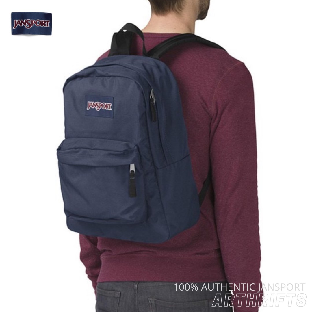 Brandnew Authentic JanSport Superbreak Backpack Unisex (Navy), Men's