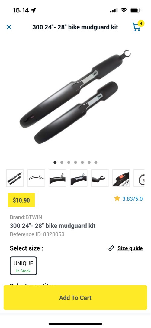 Btwin my bike on sale mudguard