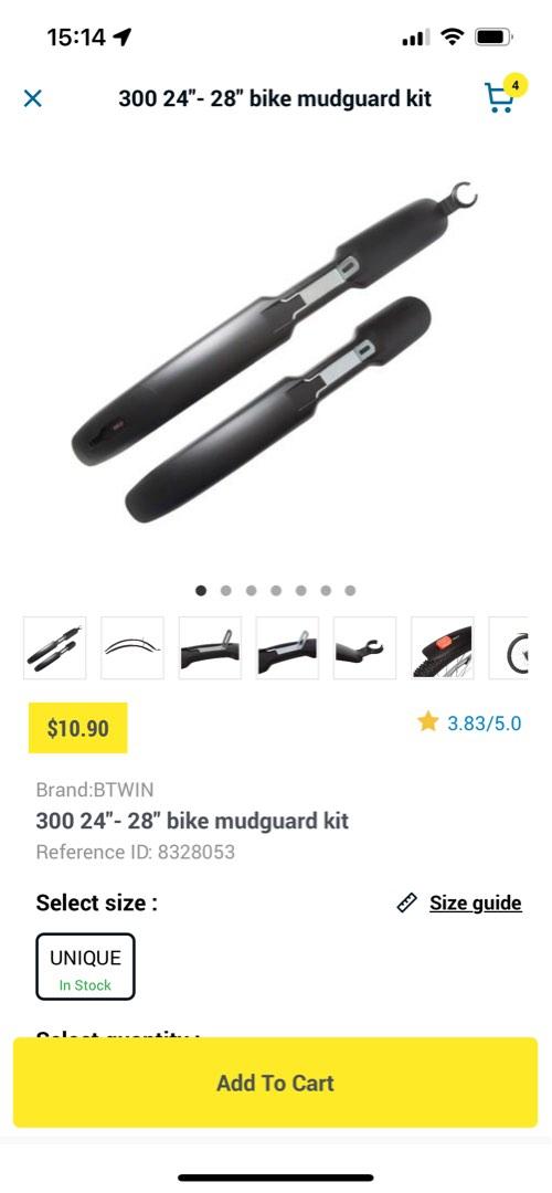 Btwin mudguard kit hot sale