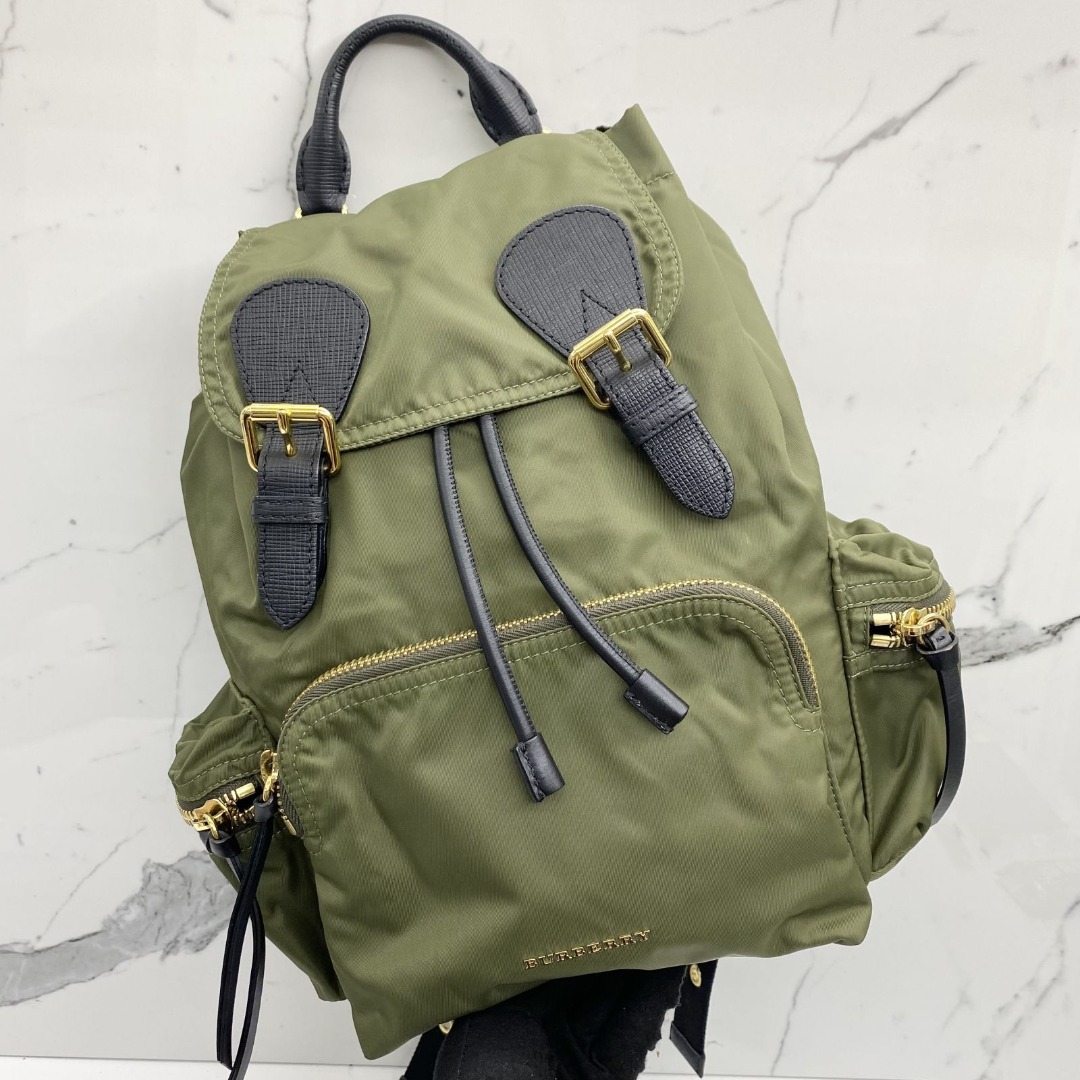 Burberry green sale backpack