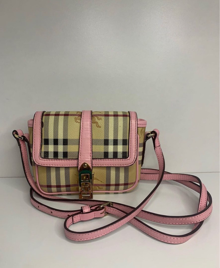 Burberry Hypermarket Check Mini Cross body in Baby Pink Frame