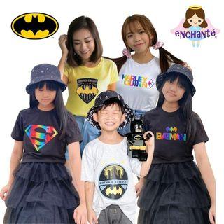 (Buy 6 @ 50%) DC Batman Superman Wonder Woman Fashion Graphic Tees (Boys & Girls)