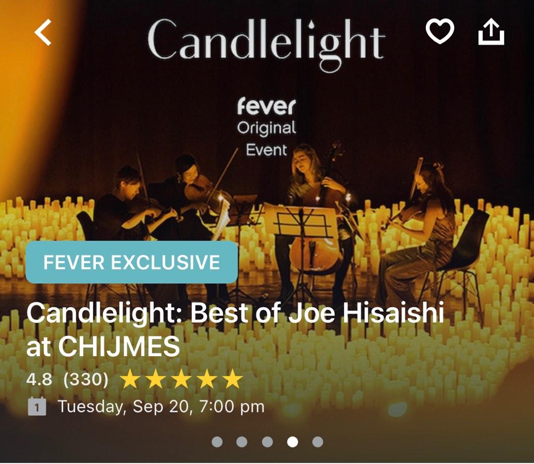 Candlelight Best of Joe Hisaishi at Chijmes Zone A, Tickets