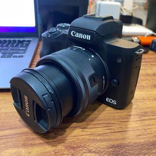 Canon M50 (Complete with Box, Bag, SD Card, 2 Batteries + Other Freebies)