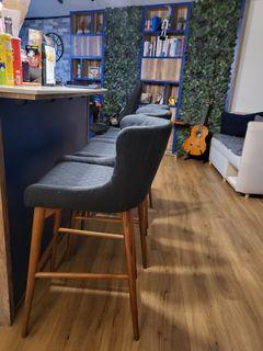 Castlery Navy Blue Bar Stools