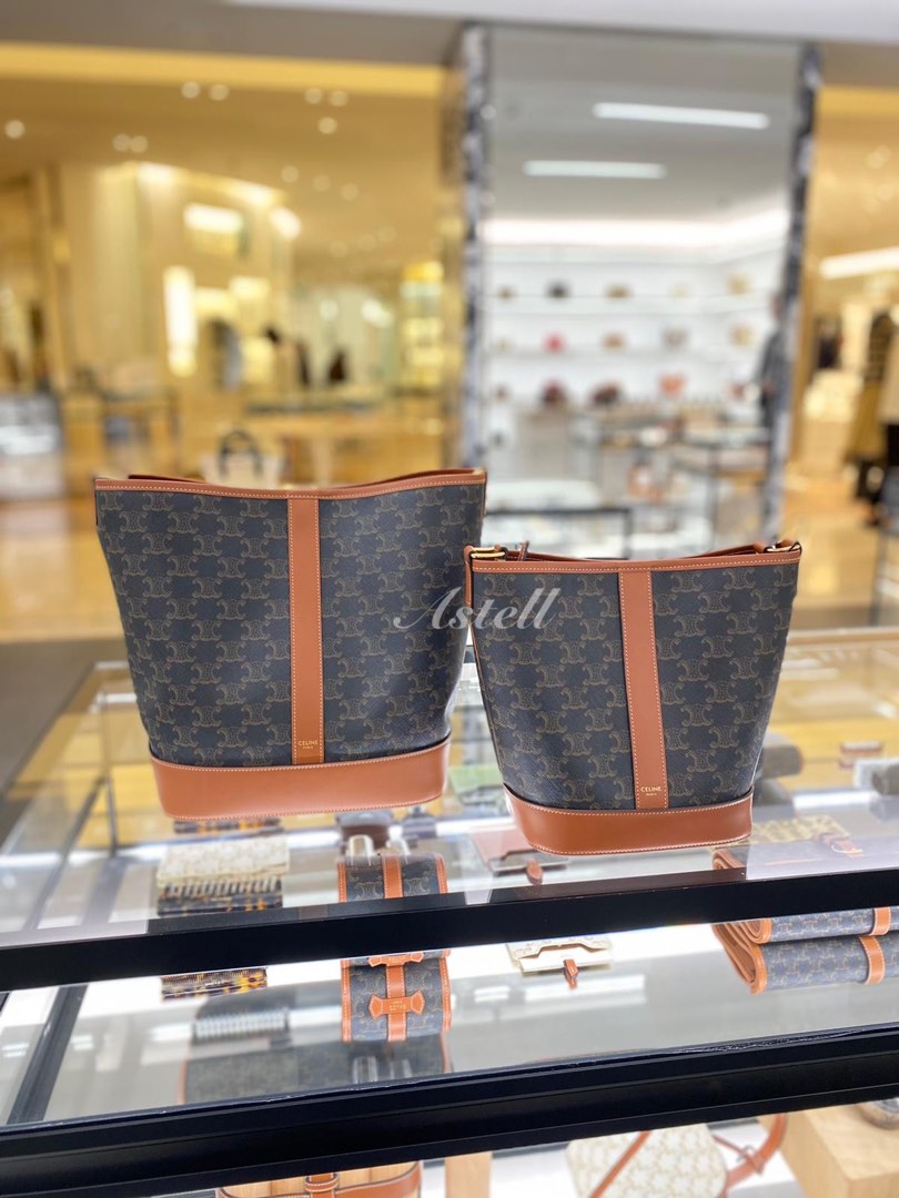 CELINE SMALL BUCKET in TRIOMPHE CANVAS, Luxury, Bags & Wallets on Carousell