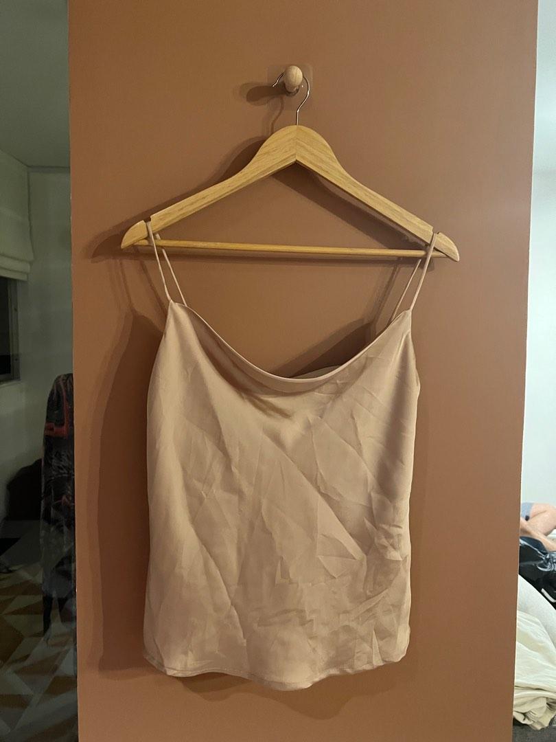 Champagne  slit sleeve top