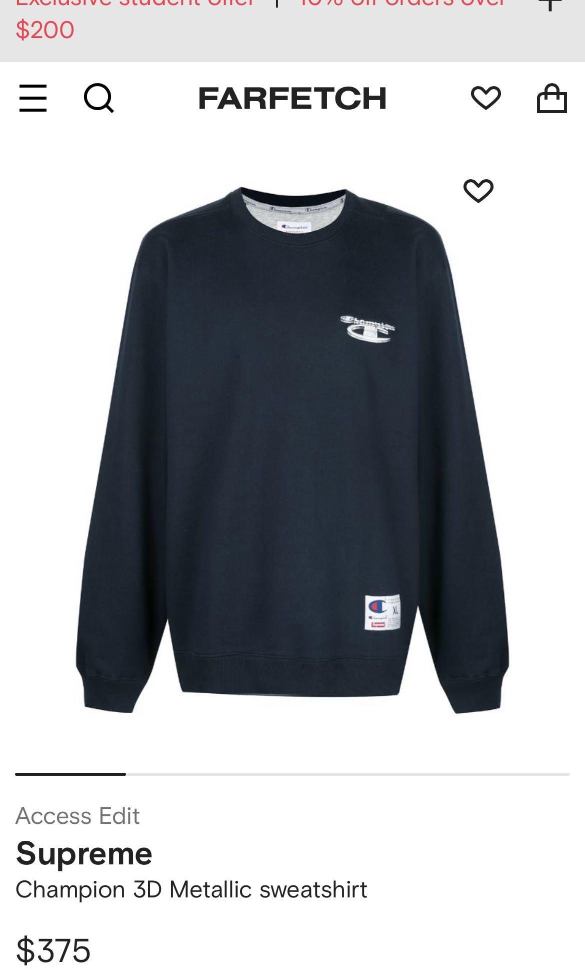 Champion and supreme hoodie sale