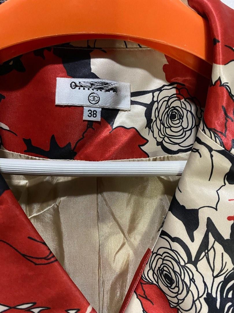 Chanel Boutique Jacket Trench Coat (Category: Coats, Jackets and Outerwear) located in Quezon City. Submitted by ohkayeto (Listing ID 1184217564, Image 2). Description: CHANEL • cream • rose print • silk • winter office wear RFS - sized up due to pregnancy Please manage expectations. These are my personal items stored in the closet since the pandemic. Photos will be uploaded if there are noticeable flaws..