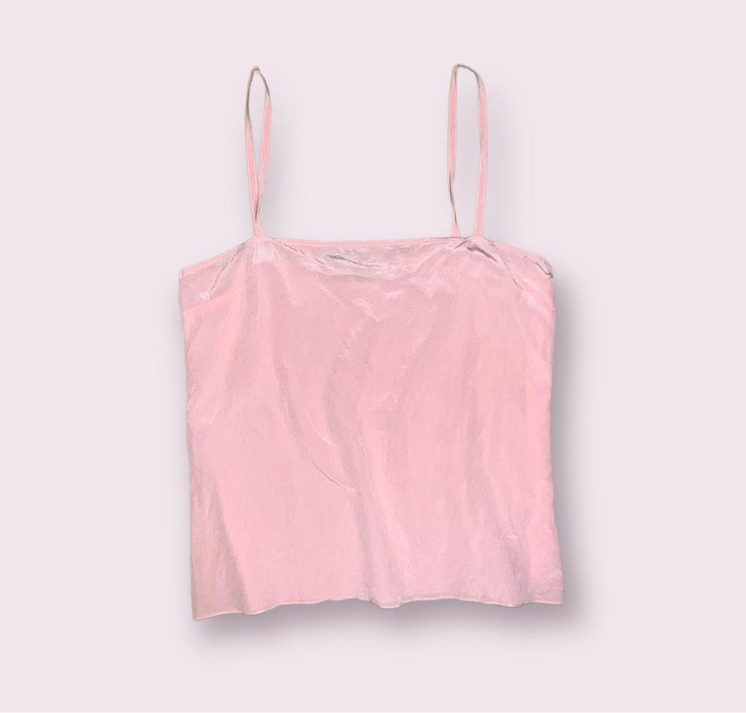 Pink Dior crop top, Women's Fashion, Tops, Sleeveless on Carousell