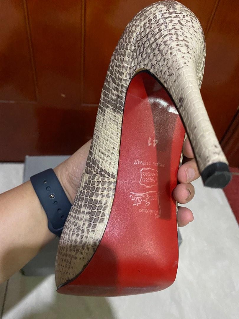 louboutin snake heels