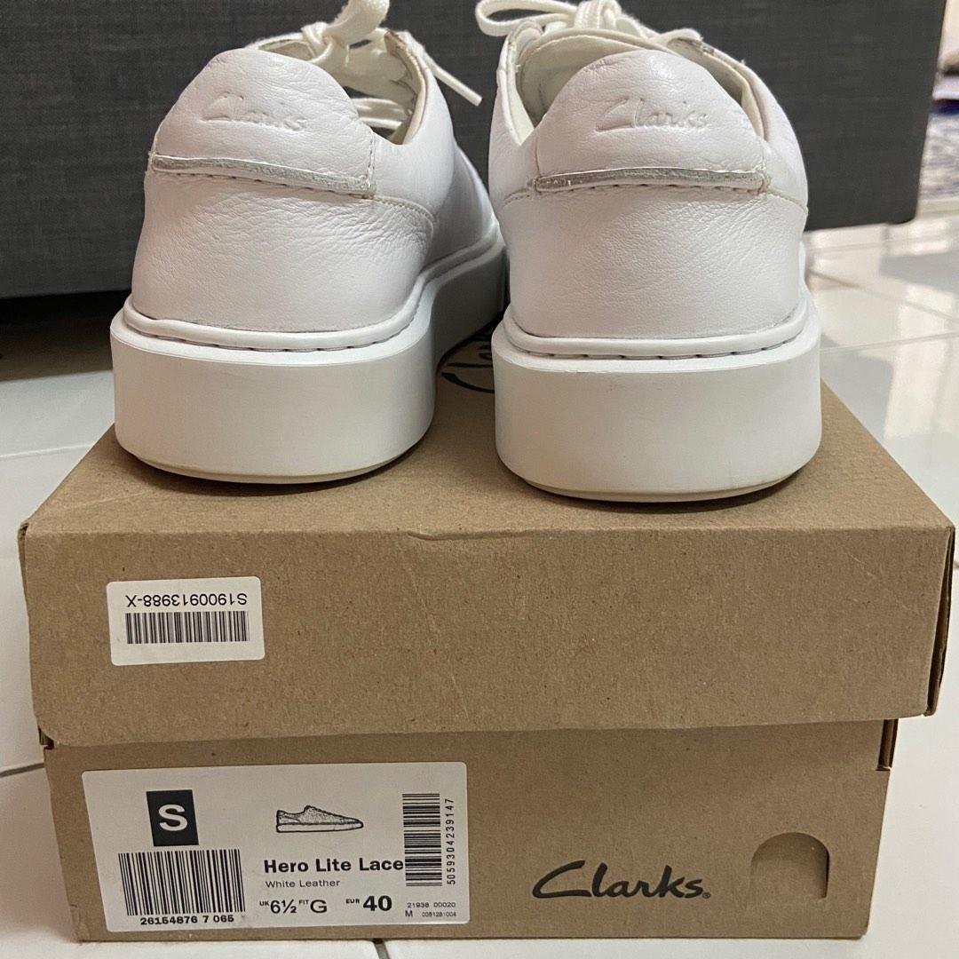 Mens white new arrivals clarks shoes
