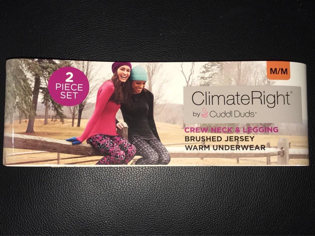 ClimateRight by Cuddl Duds Women's 2-Piece Brushed Comfort Warm