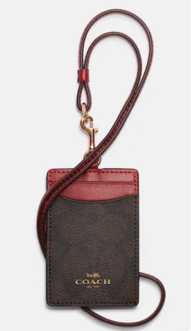 Coach Lanyard In Signature Canvas, Women's Fashion, Bags & Wallets