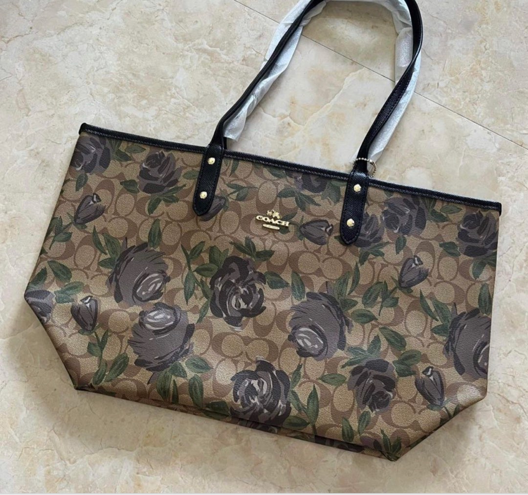 Coach reversible cheap camo tote