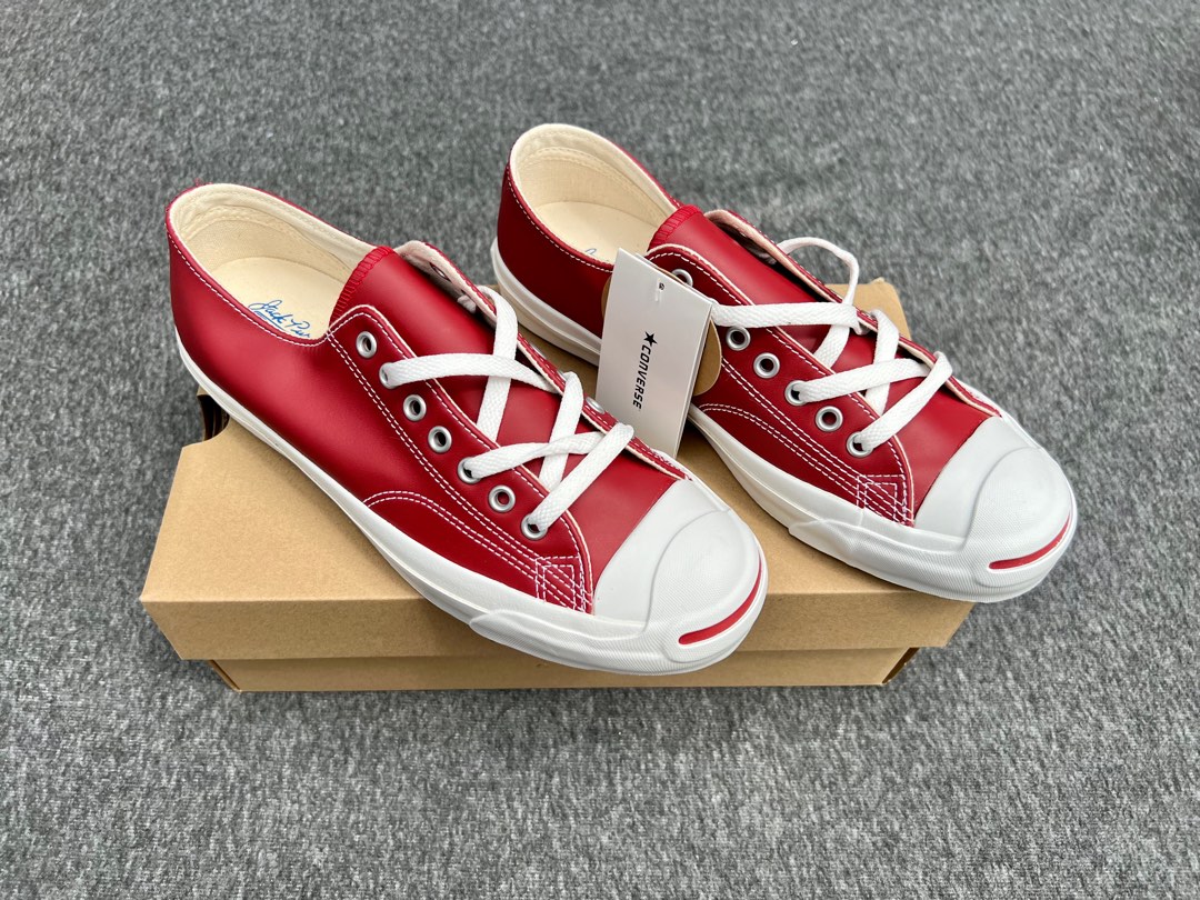 Converse jack sales purcell leather red