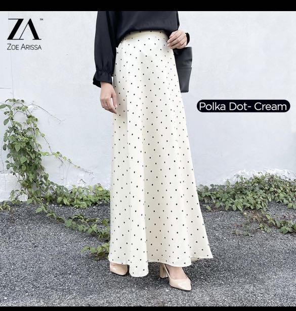 Polka dot hot sale skirt cream