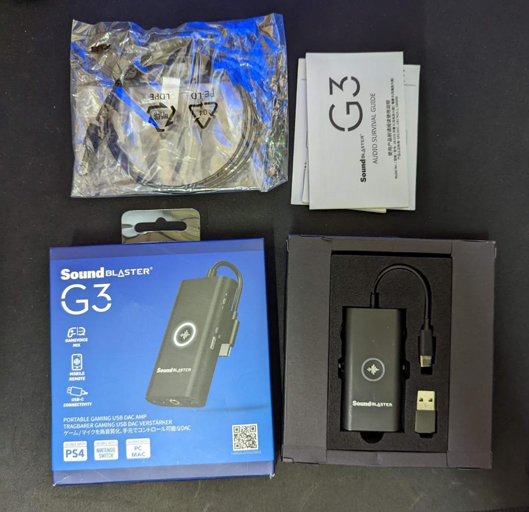 Creative Sound Blaster G3 Portable DAC Amp for Console PS4 PS5