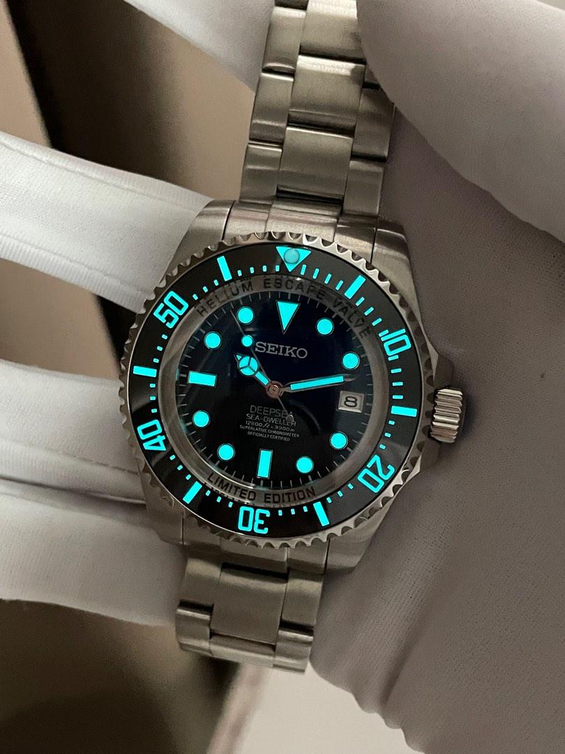 Custom Seiko Mod Blue Lume DeepSea 43MM, Men's Fashion, Watches &  Accessories, Watches on Carousell