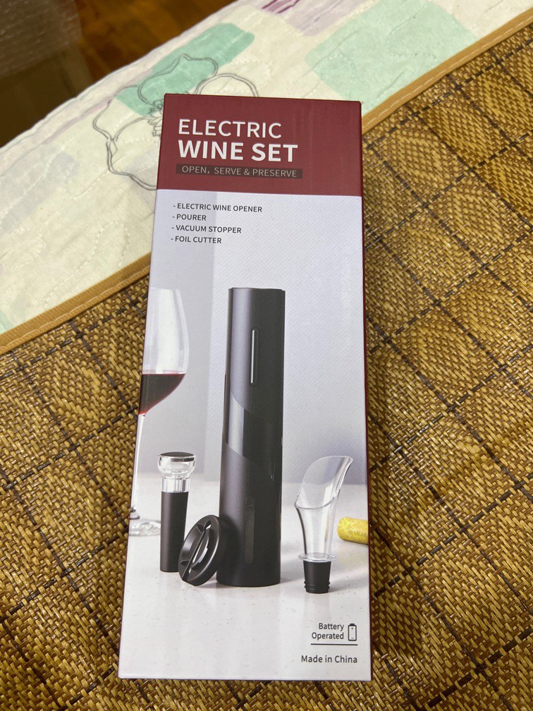 Electric wine set, Furniture & Home Living, Kitchenware & Tableware ...