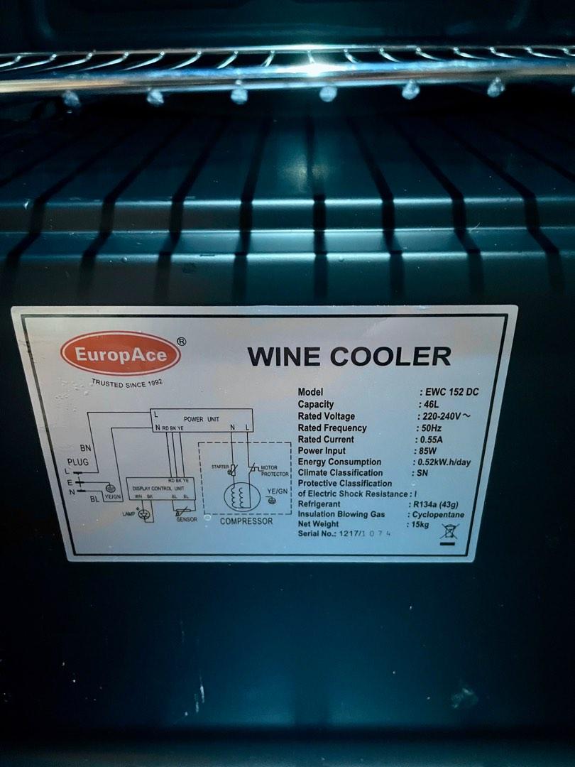 Europace 152 DC Wine Chiller, TV & Home Appliances, Kitchen Appliances