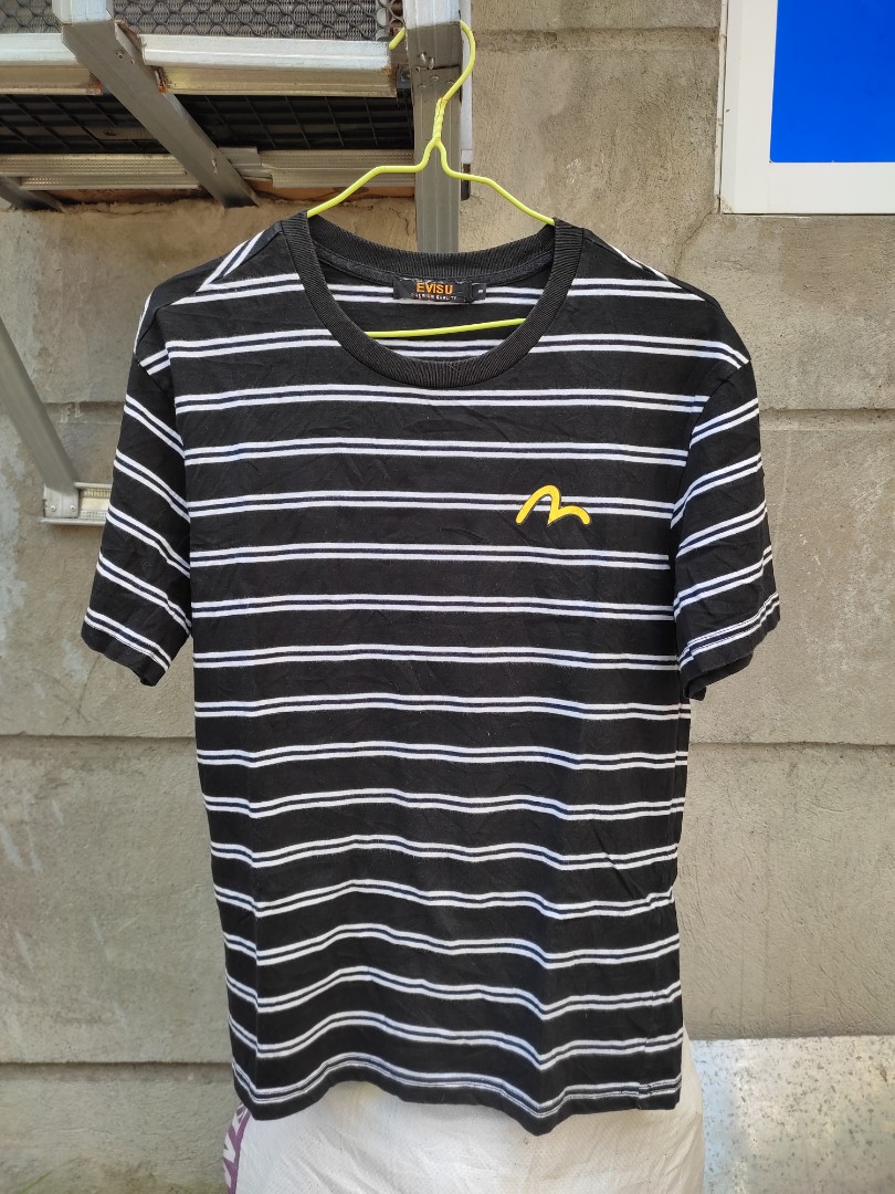 Evisu stripe with backhit shirt, Men's Fashion, Tops & Sets, Tshirts ...