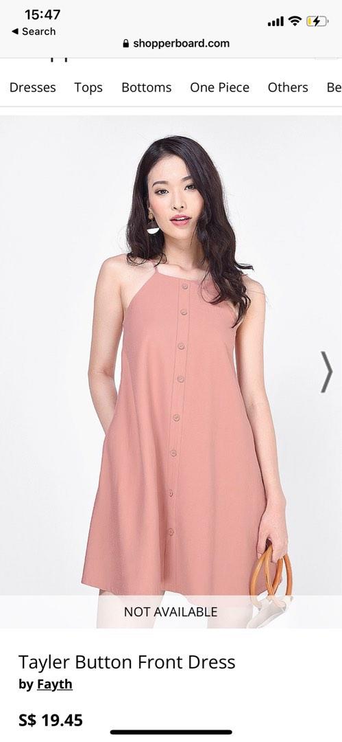 button front casual dress