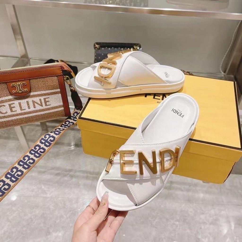 Fendi cross slippers sales