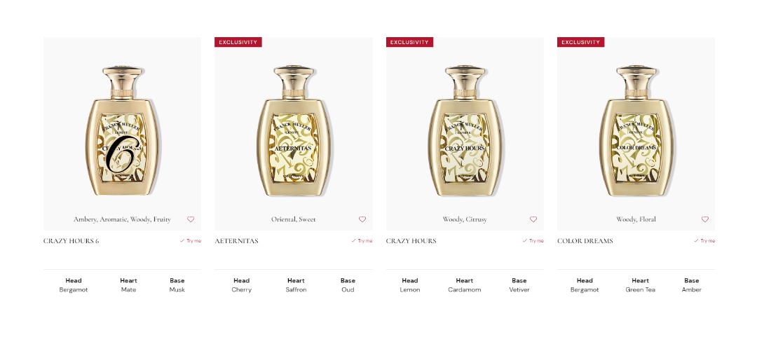 FRANCK MULLER PERFUME Aeternitas/ Color Dreams/ Conquistador