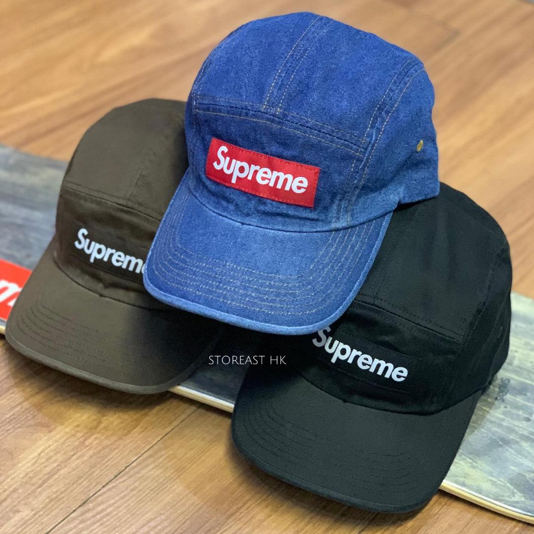 FW22 Supreme Washed Chino Twill Camp Cap (3Colors), 男裝, 手錶及