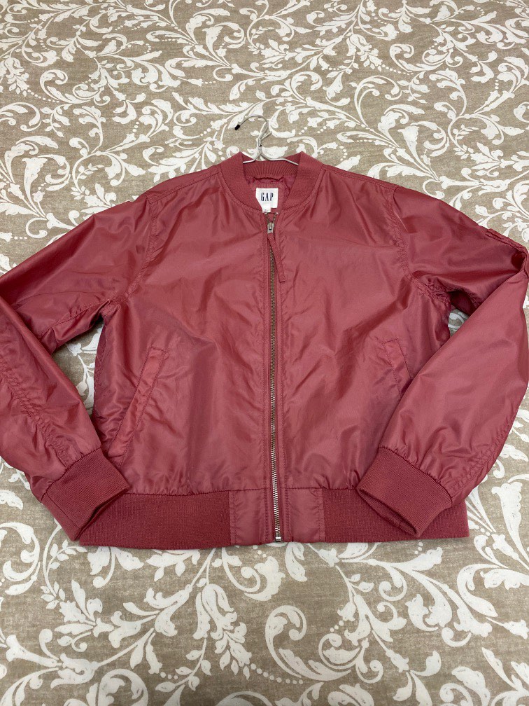 Gap pink online bomber jacket