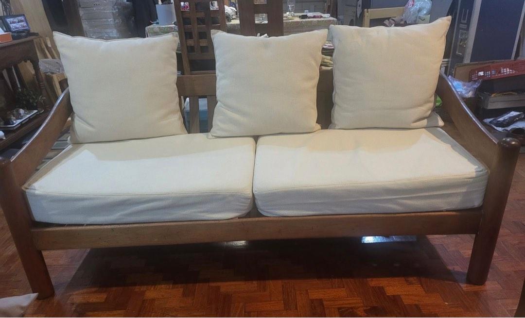 GARAGE SALE! RUSH! 3 Seater Wooden Sofa, Furniture & Home Living