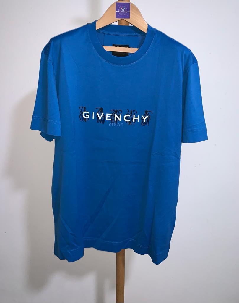 Givenchy X Josh Smith Reaper Graphic Tee in Bright Blue sz XXL