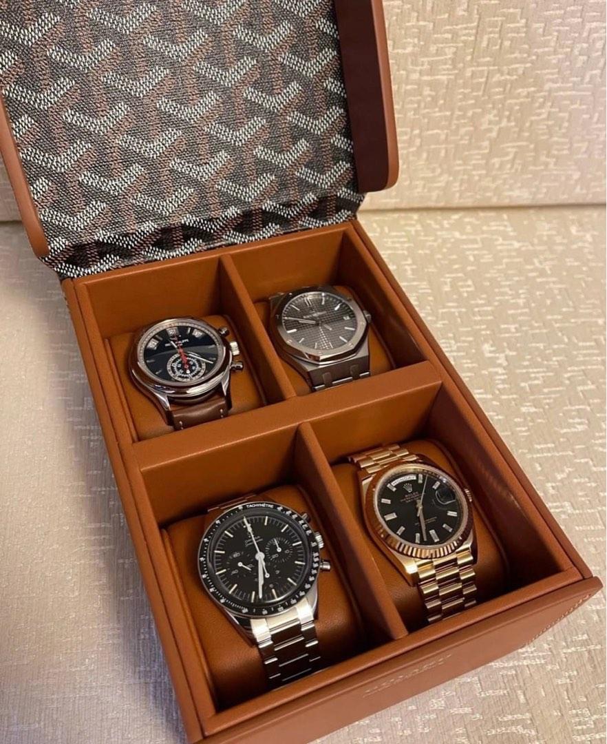 Goyard 8-Piece Coffret Montres Watch Box - Brown Decorative