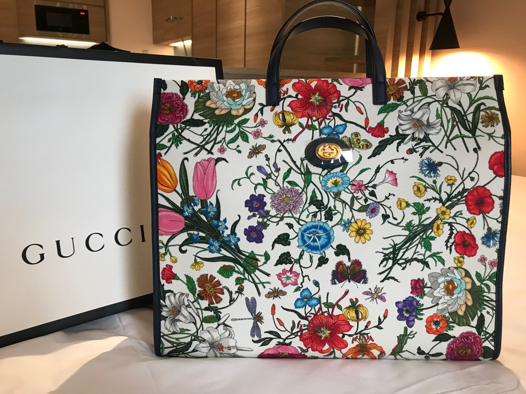 Gucci flora tote bag clearance