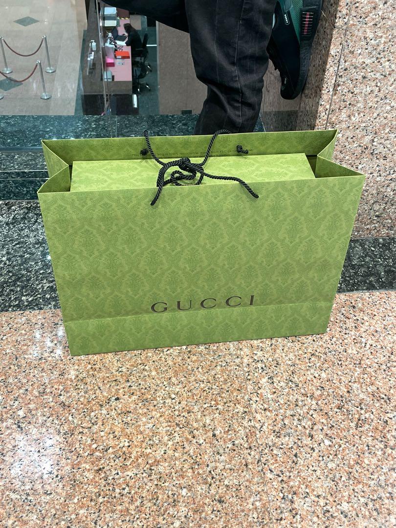 Gucci paper bag & box, Women's Fashion, Bags & Wallets, Tote Bags on